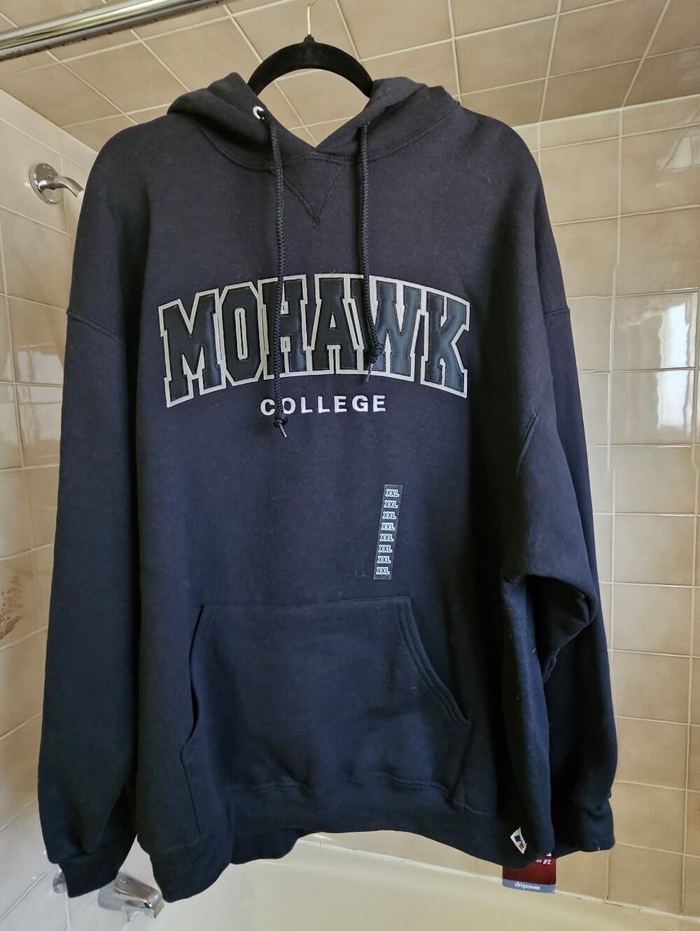 Russell Athletic Size XXL Black Mohawk College Pullover Hoodie NWT